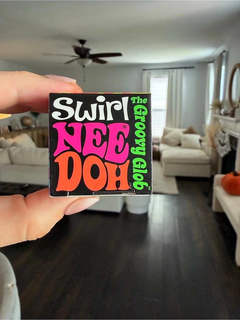 Teeny tiny Needoh Groovy Glob Swirl -orange